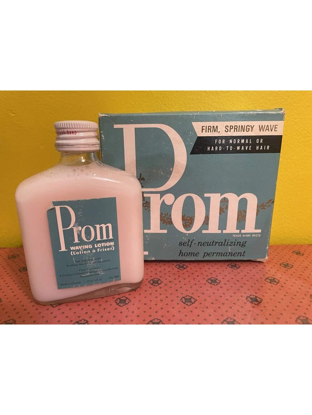 Prom Home Perm Permanent New Open Box NIB Vintage 60s 70s Waving Lotion Hair